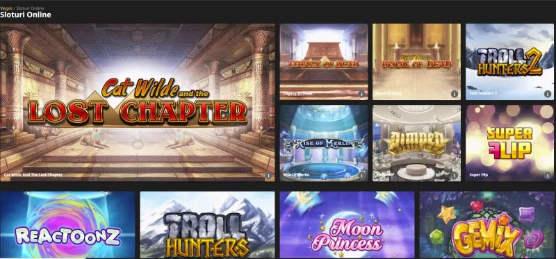 Lista de jocuri disponibile pe Betfair Casino