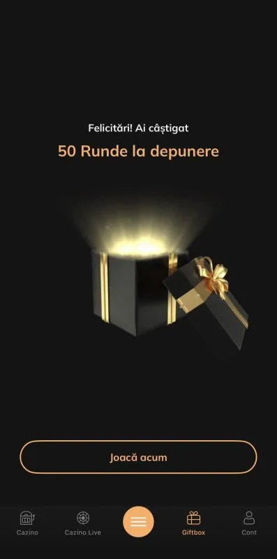 Giftbox 50 runde la depunere