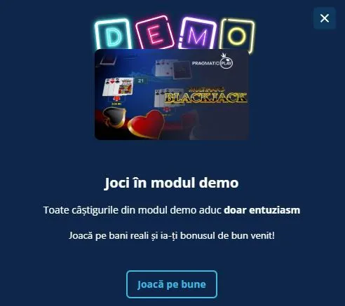 Joc demo de Blackjack