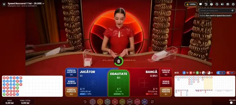 Baccarat Punto Banco live