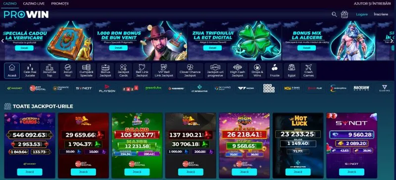 Pagina principală Prowin Casino