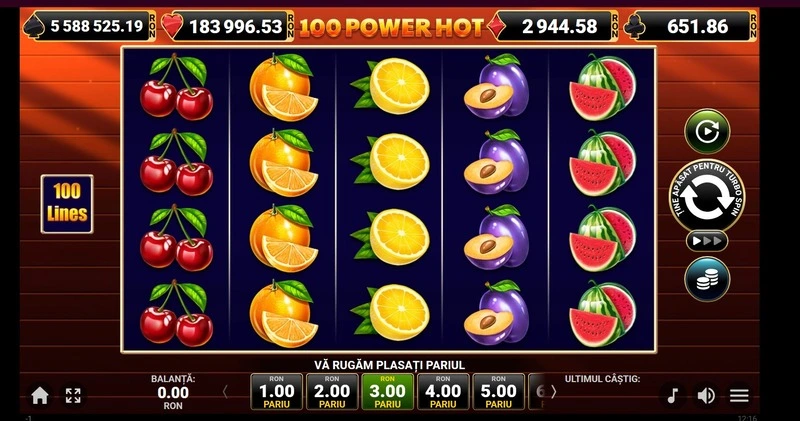 Interfața 100 Power Hot