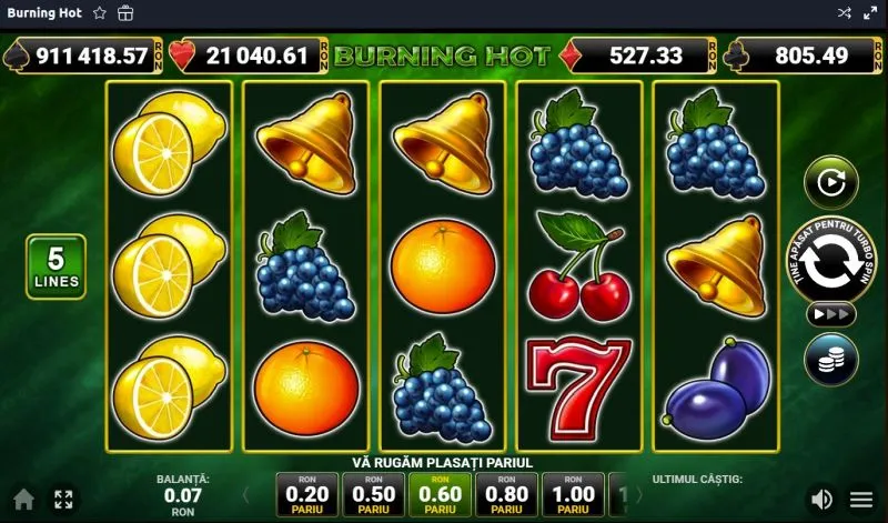 Jocul de slot online Burning Hot