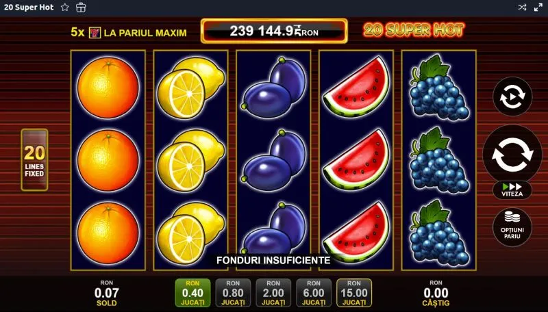 Jocul de slot online 20 Super Hot