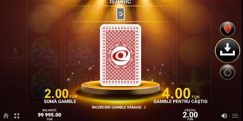 Funcția Gamble dintr-un joc de slot online