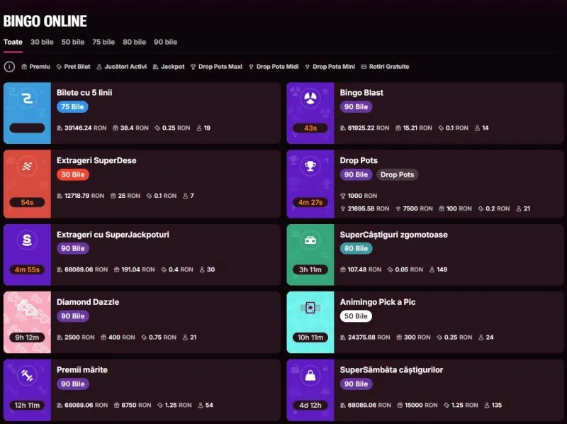 Bingo la Superbet Casino