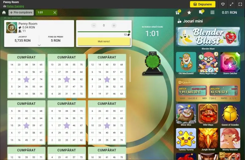 Procesul de cumpărare a biletelor și accesul într-o cameră de bingo online