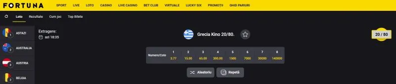 Joc Grecia Kino la Fortuna Casino