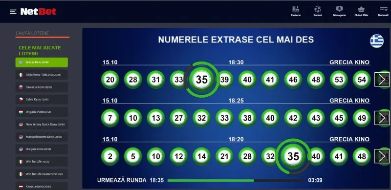 Joc Grecia Kino live la NetBet Casino