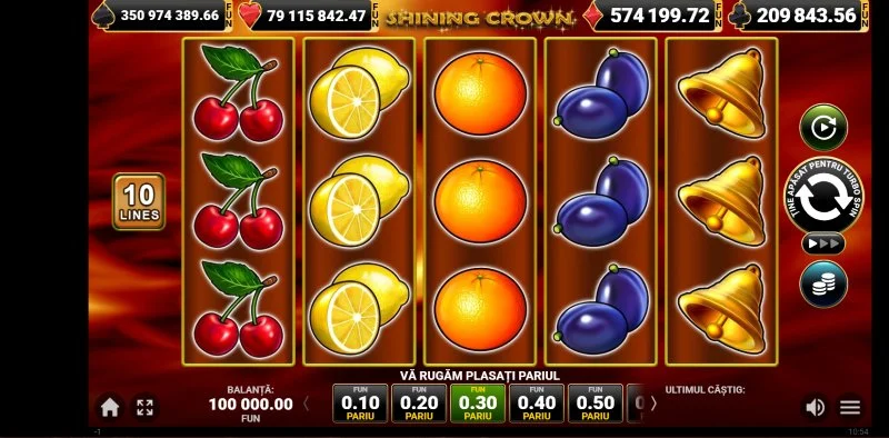Jocul de slot Shining Crown