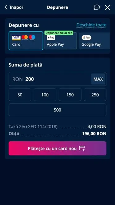 Plata cu Mastercard
