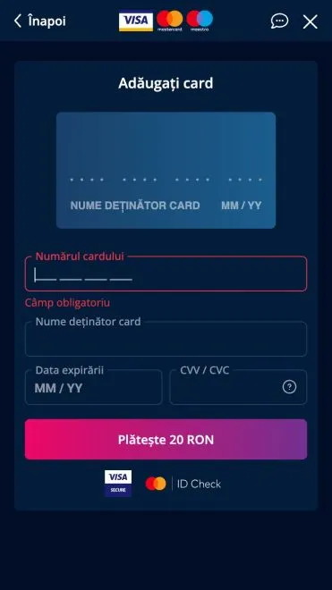 Plata cu Mastercard