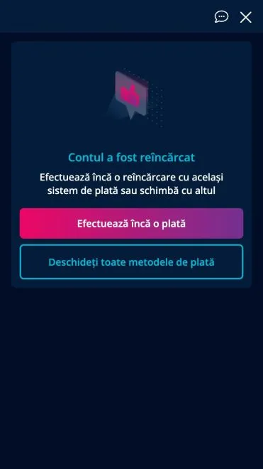 Contul a fost reincarcat