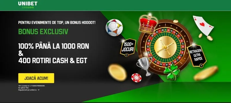 Bonus de bun venit Unibet Casino