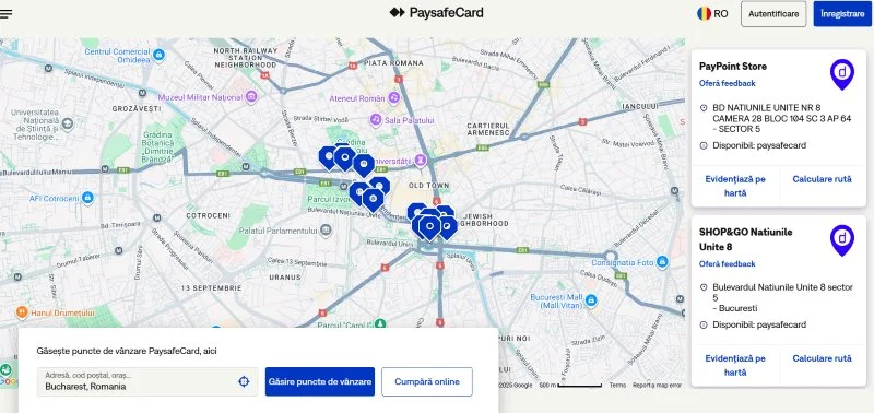 Locatii Paysafecard
