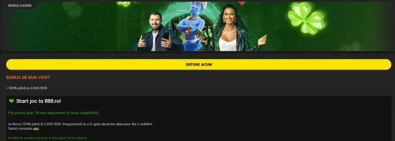 Bonus de bun venit de la 888 Casino