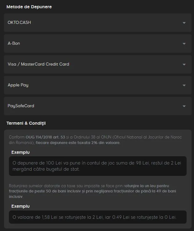 Modalitatile de depunere de la 888 casino