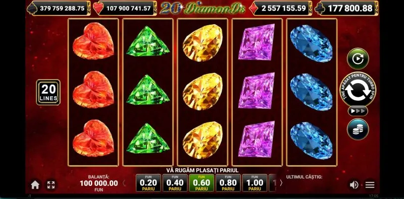 Cum se joacă 20 Diamonds