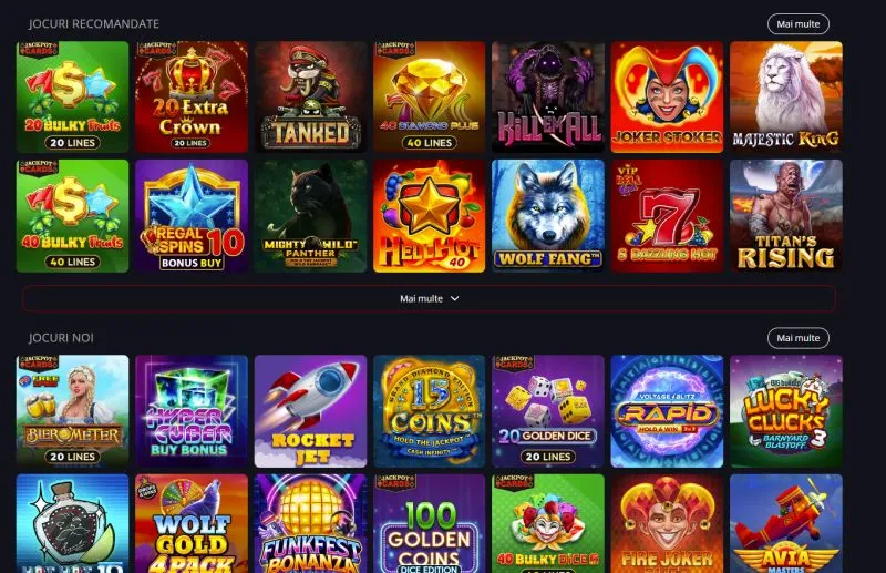 Sectiunea de sloturi de la MagnumBet Casino