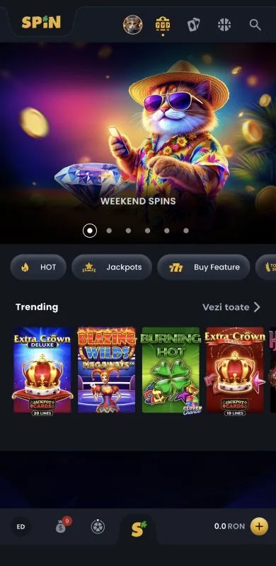 Spin Casino pe mobil