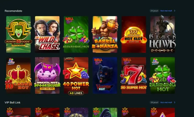 Sectiunea de sloturi de la Excelbet Casino