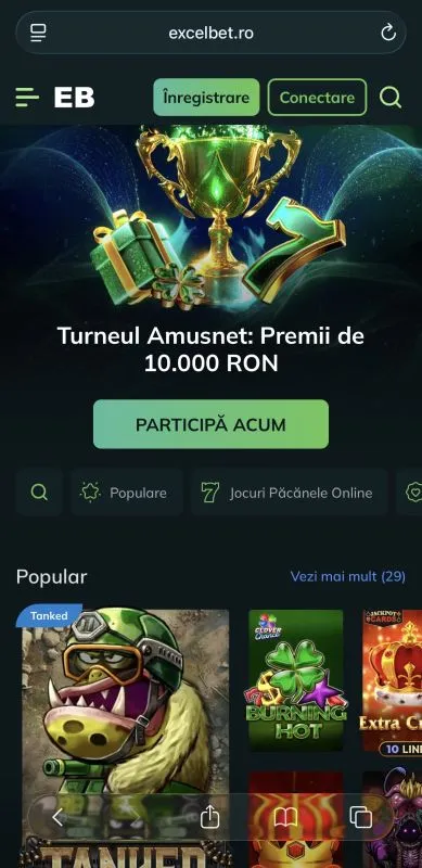 Excelbet Casino pe mobil