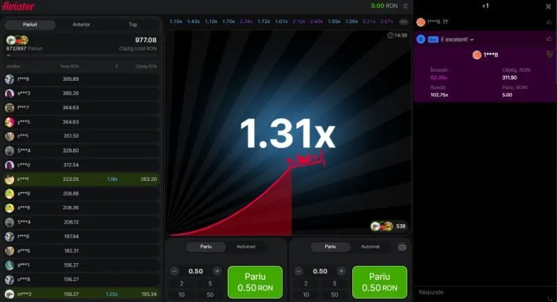 Jocuri crash de la Pariuriplus Casino