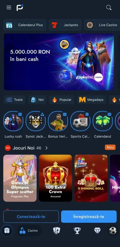 Pariuriplus Casino pe mobil