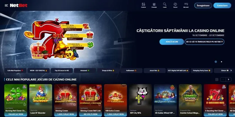 Interfata principala de la NetBet Casino