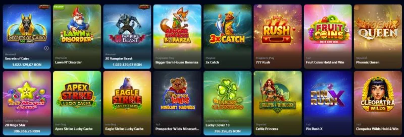 Sectiunea de sloturi de la NetBet Casino
