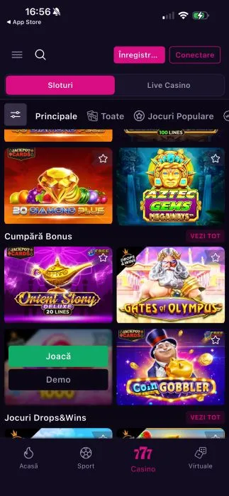 Vbet Casino pe mobil