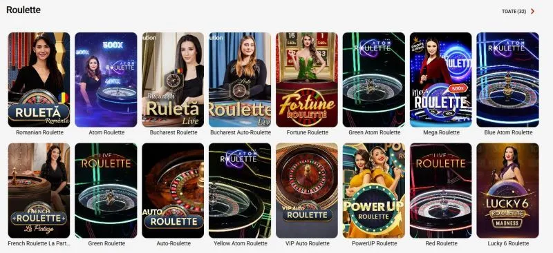 Sectiunea de live casino de la Stanleybet Casino