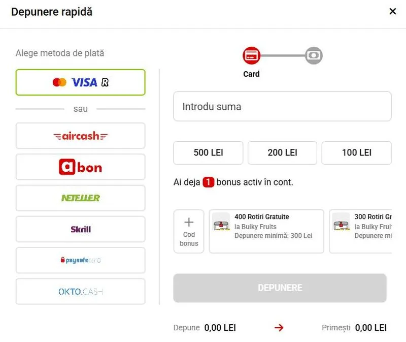 Metode de plata la Stanleybet Casino