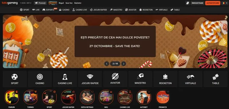 Interfata principala de la TotoGaming Casino