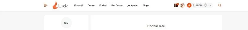 Sectiunea contul meu de la Luck Casino