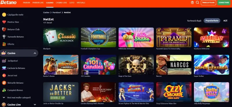 NetEnt la Betano Casino