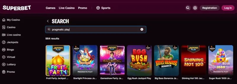 Pragmatic Play la Superbet Casino