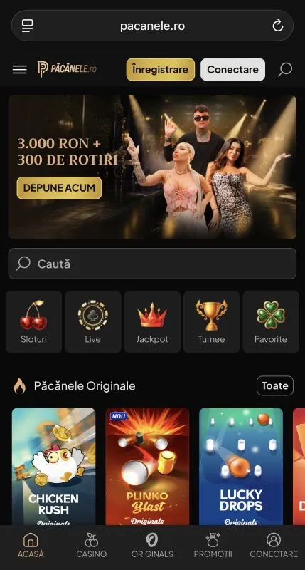 Păcănele Casino pe mobil
