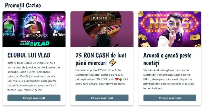 Promotii de la Vladcazino