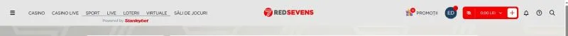 Sectiunea contul meu la RedSevens Casino