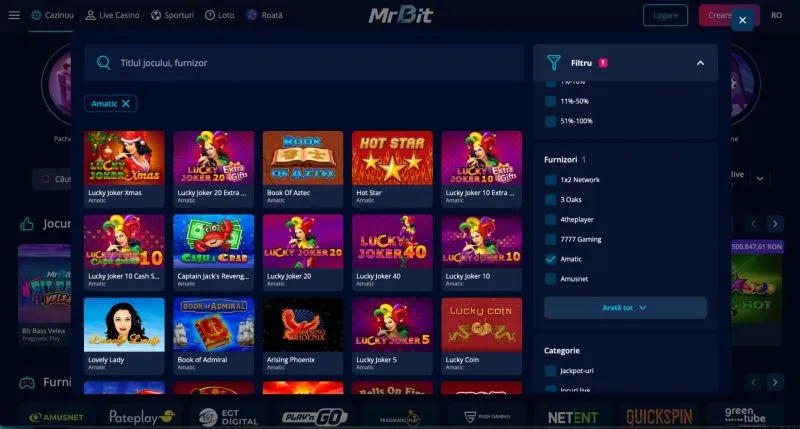 Amatic la MrBit Casino
