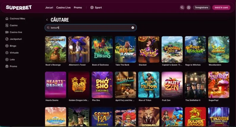 Betsoft la Superbet Casino