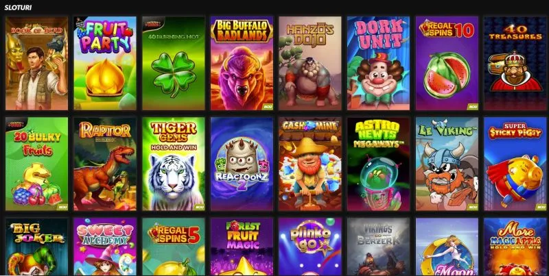 Sectiunea de sloturi de la TopBet Casino