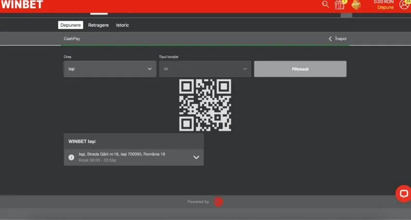 Locatiile Winbet Casino cu cashpay in Iasi