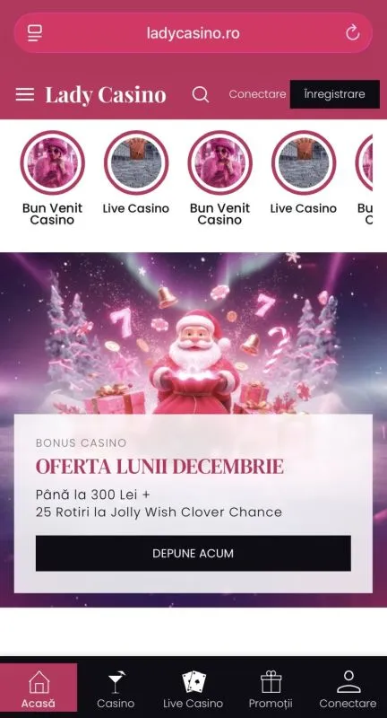 Lady Casino pe mobil