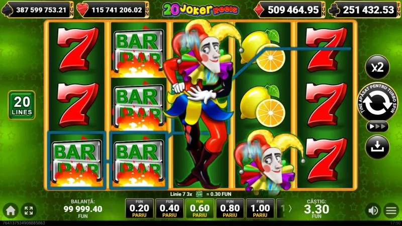 Funcții și Jackpot Cards de la 20 Joker Reels