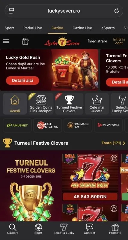 Lucky Seven Casino pe mobil