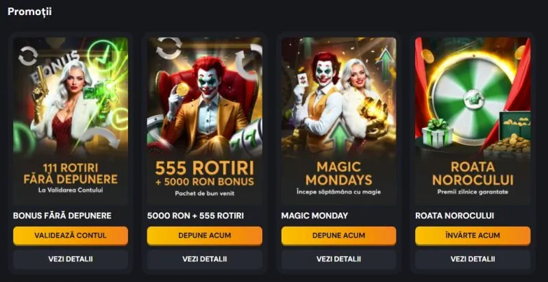 Bonusuri la Joker Casino