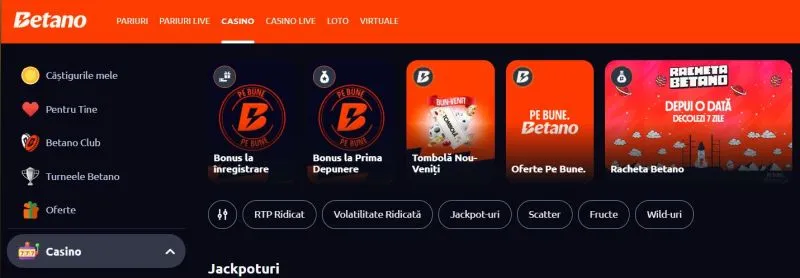 Betano Casino depunere prin Betano Cash