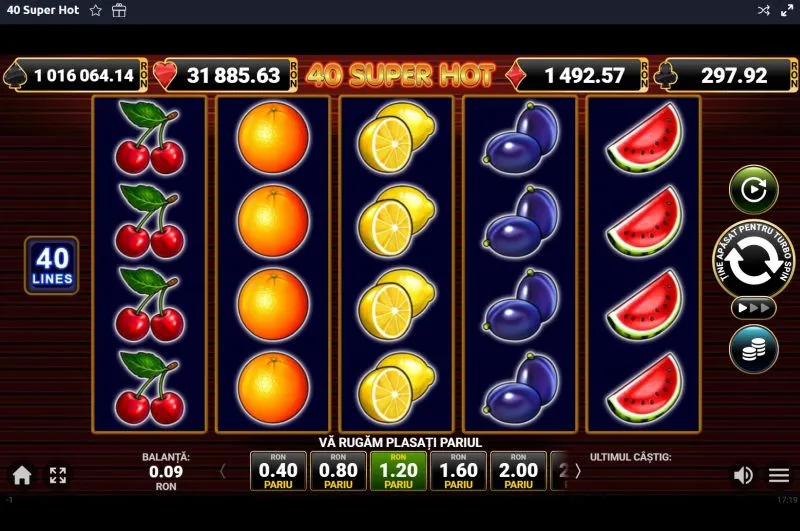 Jocul de slot 40 Super Hot
